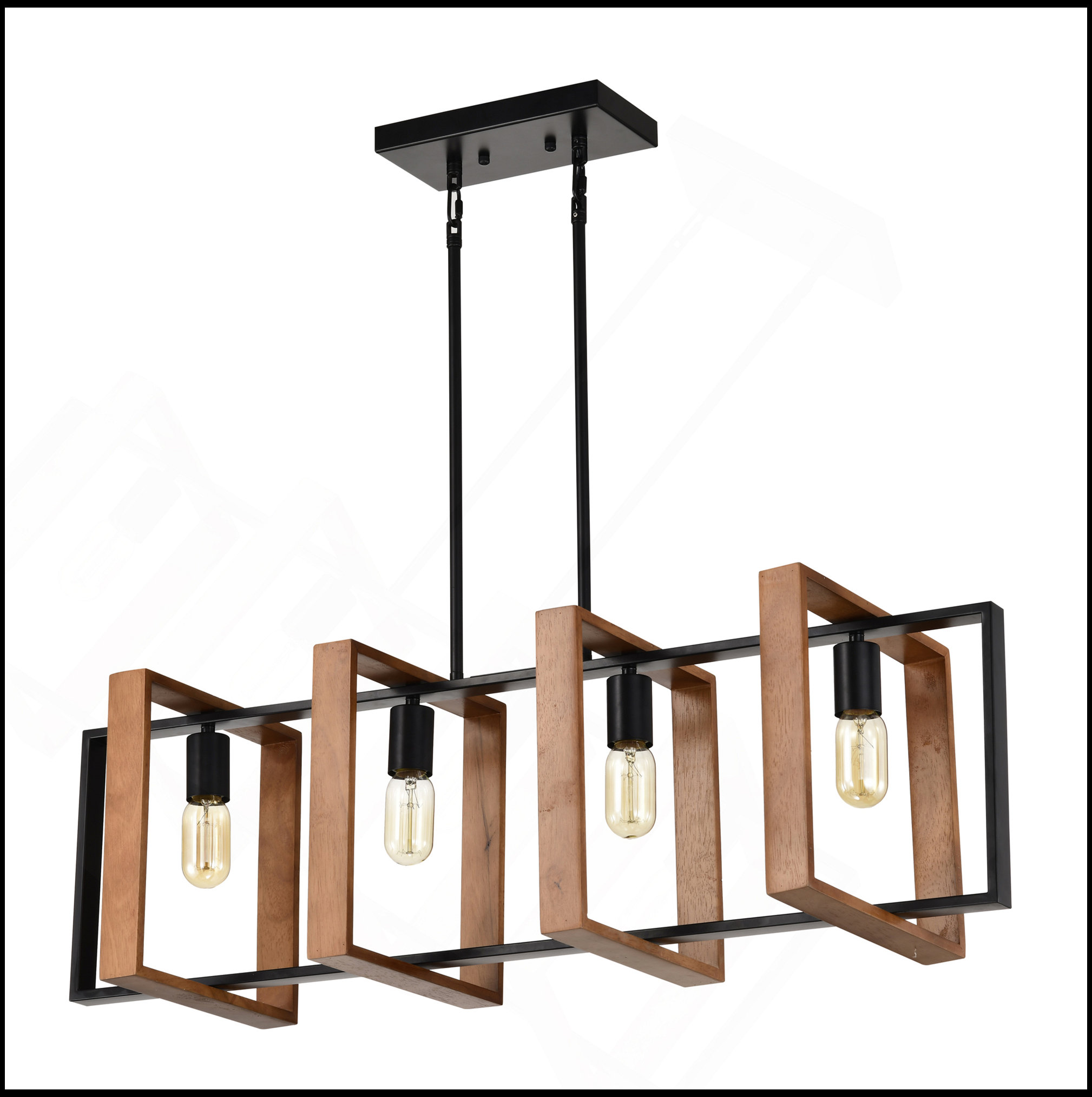 17 Stories 4-Light Kitchen Island Lights Pendant Light Farmhouse Dining ...